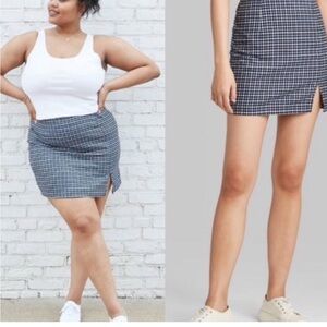 Wild Fable Blue and White Checkered Women's Skirt Size 18